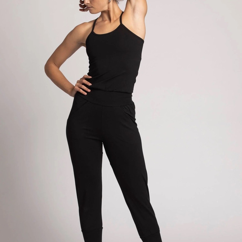 Ripple Yoga Jumpsuit - Black, Medium